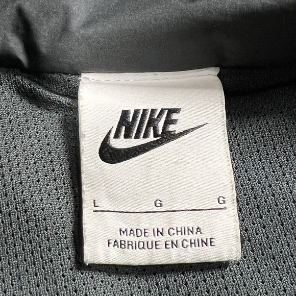 Nike Air Jacket Boys L Black Sherpa Fleece 1/4 Zip Pullover Quilted Youth - Picture 3 of 9